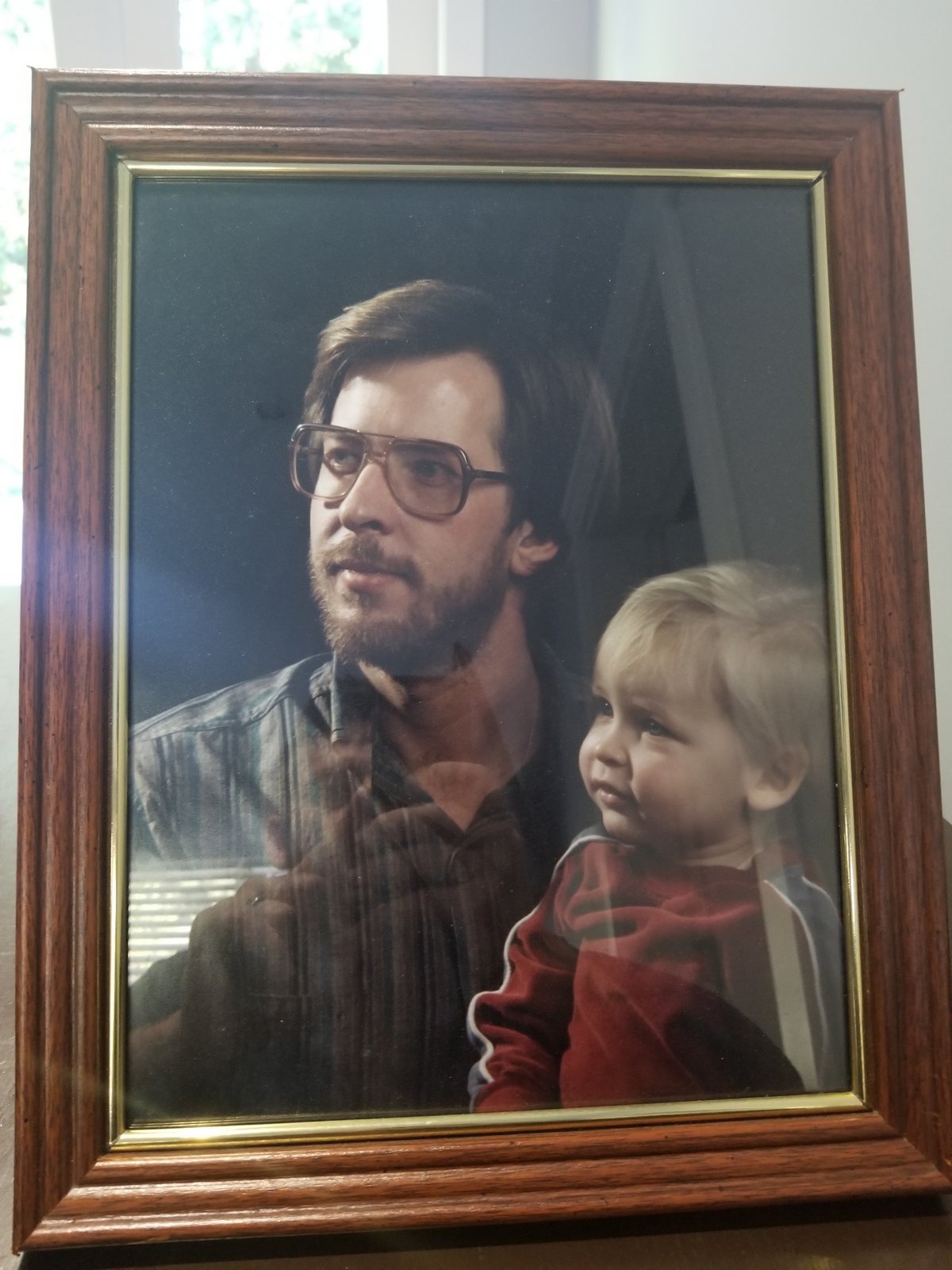 father son family photo